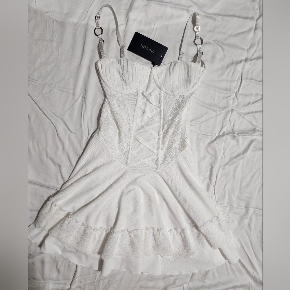 Outcast White Lace Mini Dress (XS/S)
